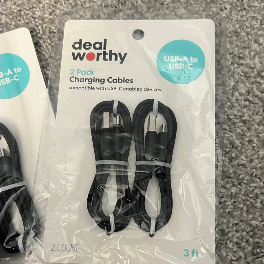 Black Charging Cables - 2 Pack